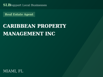 CARIBBEAN PROPERTY MANAGEMENT INC — Real Estate Agent in MIAMI, FL