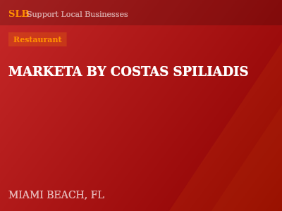 MARKETA BY COSTAS SPILIADIS — Restaurant in MIAMI BEACH, FL