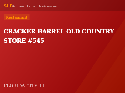 CRACKER BARREL OLD COUNTRY STORE #545 — Restaurant in FLORIDA CITY, FL
