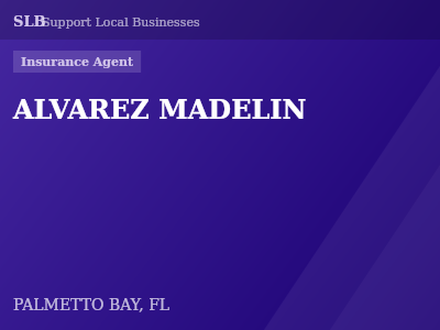 ALVAREZ MADELIN — Insurance Agent in PALMETTO BAY, FL