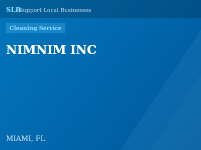 NIMNIM INC — Cleaning Service in MIAMI, FL