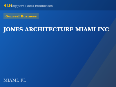 JONES ARCHITECTURE MIAMI INC — General Business in MIAMI, FL