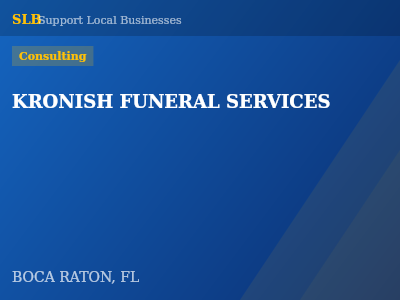 KRONISH FUNERAL SERVICES — Consulting in BOCA RATON, FL