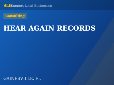HEAR AGAIN RECORDS — Consulting in GAINESVILLE, FL