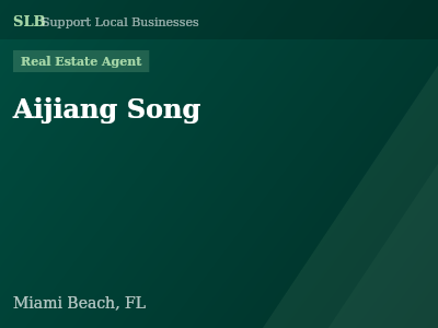 Aijiang Song — Real Estate Agent in Miami Beach, FL