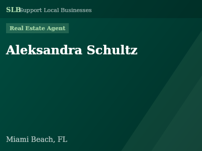 Aleksandra Schultz — Real Estate Agent in Miami Beach, FL