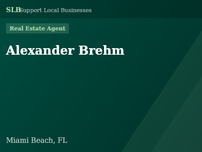 Alexander Brehm — Real Estate Agent in Miami Beach, FL
