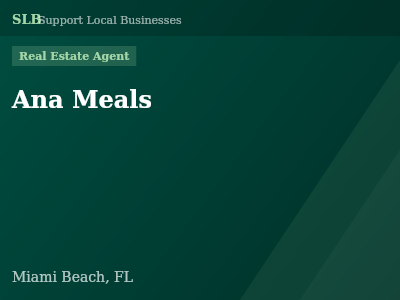 Ana Meals — Real Estate Agent in Miami Beach, FL