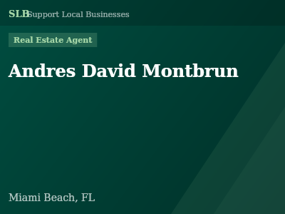 Andres David Montbrun — Real Estate Agent in Miami Beach, FL