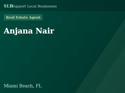Anjana Nair — Real Estate Agent in Miami Beach, FL