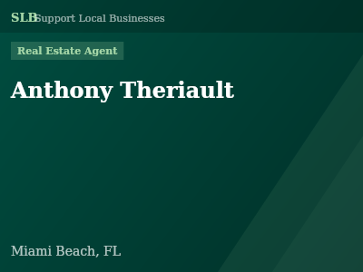 Anthony Theriault — Real Estate Agent in Miami Beach, FL