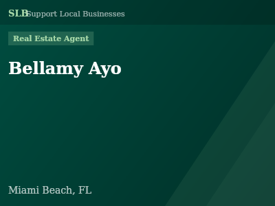 Bellamy Ayo — Real Estate Agent in Miami Beach, FL