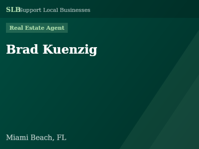 Brad Kuenzig — Real Estate Agent in Miami Beach, FL
