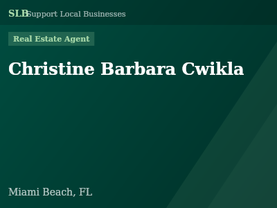 Christine Barbara Cwikla — Real Estate Agent in Miami Beach, FL