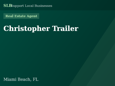 Christopher Trailer — Real Estate Agent in Miami Beach, FL
