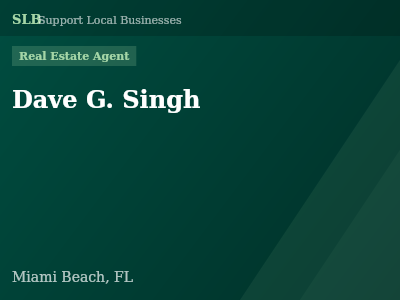 Dave G. Singh — Real Estate Agent in Miami Beach, FL