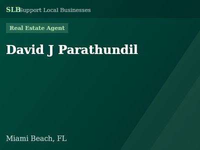 David J Parathundil — Real Estate Agent in Miami Beach, FL
