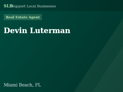 Devin Luterman — Real Estate Agent in Miami Beach, FL