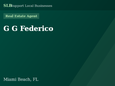 G G Federico — Real Estate Agent in Miami Beach, FL