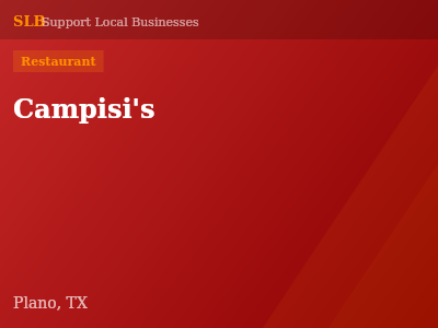 Campisi's — Restaurant in Plano, TX