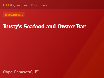 Rusty's Seafood and Oyster Bar — Restaurant in Cape Canaveral, FL