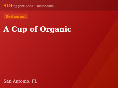 A Cup of Organic — Restaurant in San Antonio, FL