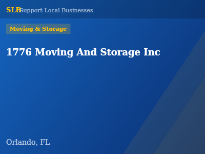 1776 Moving And Storage Inc — Moving & Storage in Orlando, FL