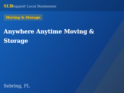 Anywhere Anytime Moving & Storage — Moving & Storage in Sebring, FL