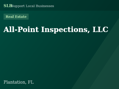 All-Point Inspections, LLC — Real Estate in Plantation, FL
