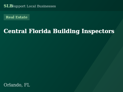 Central Florida Building Inspectors — Real Estate in Orlando, FL