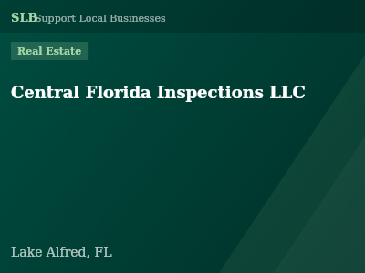 Central Florida Inspections LLC — Real Estate in Lake Alfred, FL
