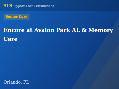 Encore at Avalon Park AL & Memory Care — Senior Care in Orlando, FL