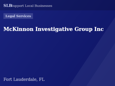 McKinnon Investigative Group Inc — Legal Services in Fort Lauderdale, FL