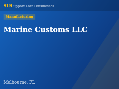 Marine Customs LLC — Manufacturing in Melbourne, FL