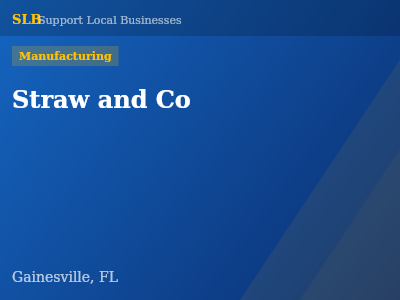 Straw and Co — Manufacturing in Gainesville, FL