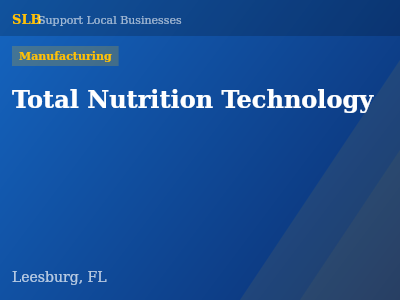 Total Nutrition Technology — Manufacturing in Leesburg, FL