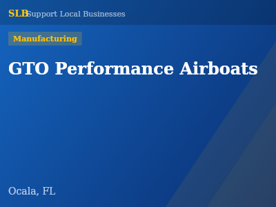 GTO Performance Airboats — Manufacturing in Ocala, FL