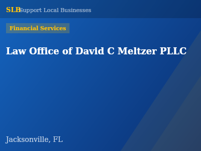 Law Office of David C Meltzer PLLC — Financial Services in Jacksonville, FL
