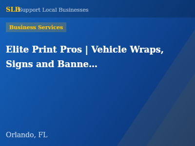 Elite Print Pros | Vehicle Wraps, Signs and Banners — Business Services in Orlando, FL