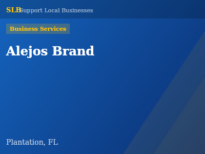 Alejos Brand — Business Services in Plantation, FL