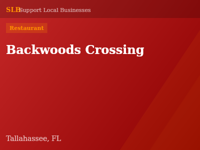 Backwoods Crossing — Restaurant in Tallahassee, FL