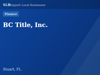 BC Title, Inc. — Finance in Stuart, FL