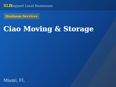 Ciao Moving & Storage — Business Services in Miami, FL