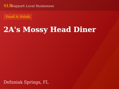 2A's Mossy Head Diner — Food & Drink in Defuniak Springs, FL