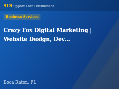 Crazy Fox Digital Marketing | Website Design, Development, Apps & SEO — Business Services in Boca Raton, FL