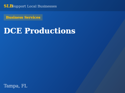 DCE Productions — Business Services in Tampa, FL