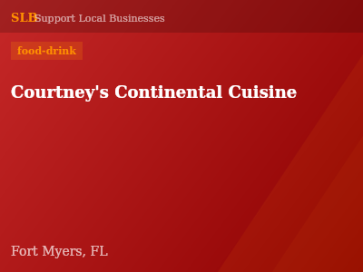 Courtney's Continental Cuisine — food-drink in Fort Myers, FL