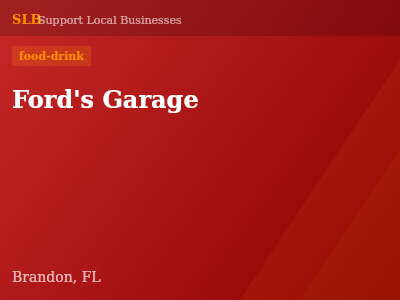 Ford's Garage — food-drink in Brandon, FL