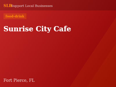 Sunrise City Cafe — food-drink in Fort Pierce, FL