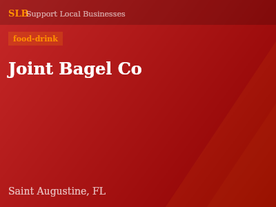 Joint Bagel Co — food-drink in Saint Augustine, FL